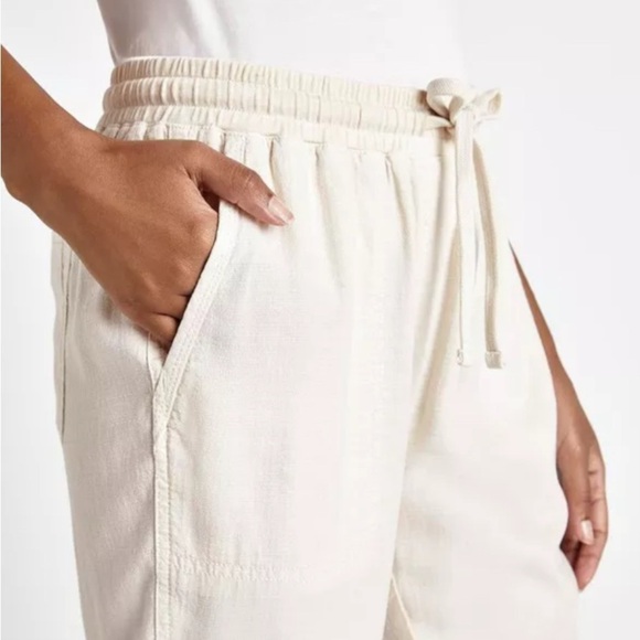 Splendid Perla Linen Blend Pull Draw String Straight Leg Lounger Pant Small NEW - Picture 6 of 9
